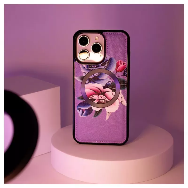 Capa carteira e slim Evelatus para Apple iPhone 15 Pro roxa