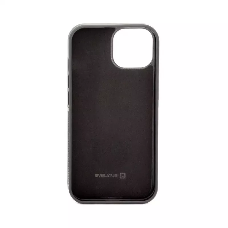 Capa com bolso magnético e fecho Evelatus para Apple iPhone 15 com design de fecho preta