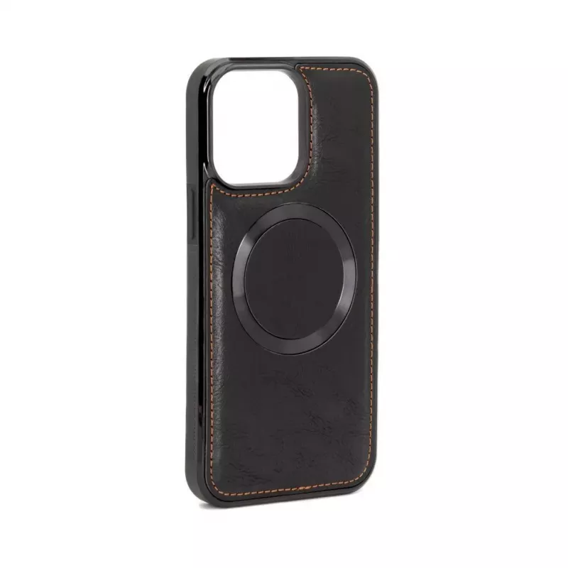 Capa multifuncional de carteira com pulseira em pele Evelatus para Apple iPhone 15 Pro preta
