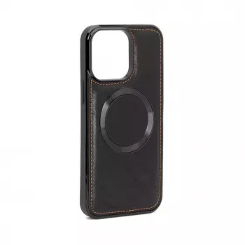 Capa multifuncional de carteira com pulseira em pele Evelatus para Apple iPhone 15 Pro Max preta