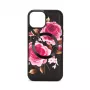Capa em pele Evelatus para Apple iPhone 15 com design de fecho flor preta