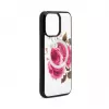 Capa em pele Evelatus para Apple iPhone 14 Pro Max com design de fecho padrão floral branca