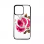 Capa em pele Evelatus para Apple iPhone 14 Pro Max com design de fecho padrão floral branca
