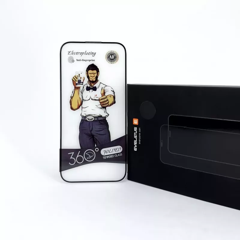 Evelatus Apple iPhone 15 Pro Max 2.5D Full Cover Glass Anti-Static Light Preto