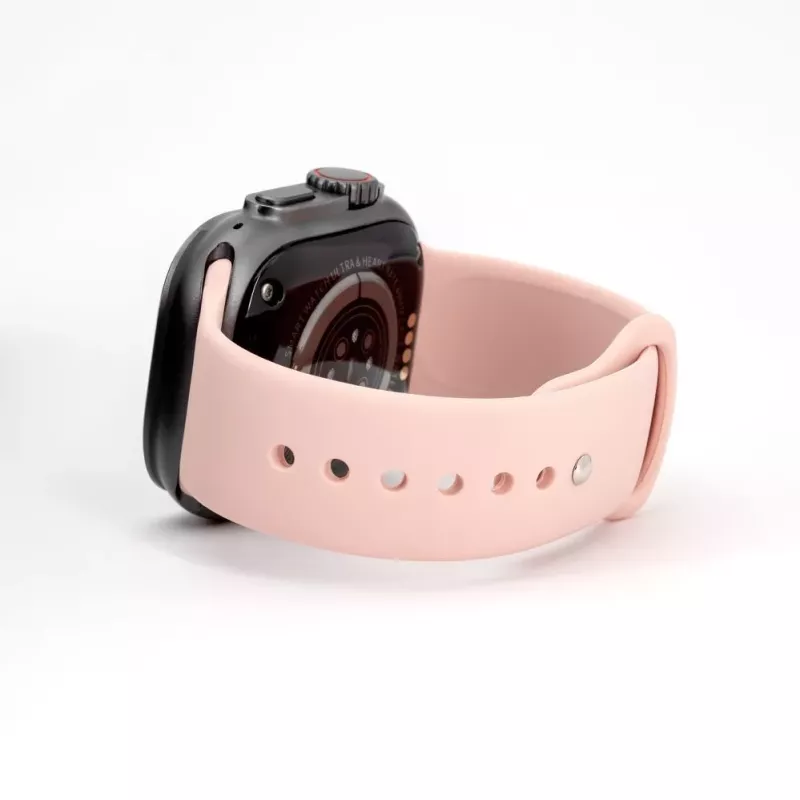 Connect Watch 42/44/45mm bracelete de relógio em silicone Loop (S/M 110mm) rosa areia