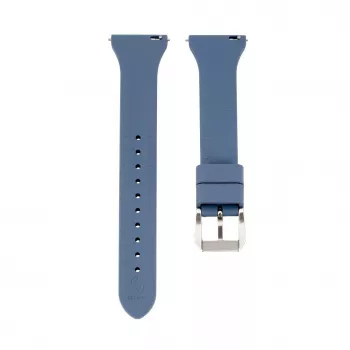 Connect 22mm bracelete de relógio em silicone Loop com fivela em T (130mm M/L) azul