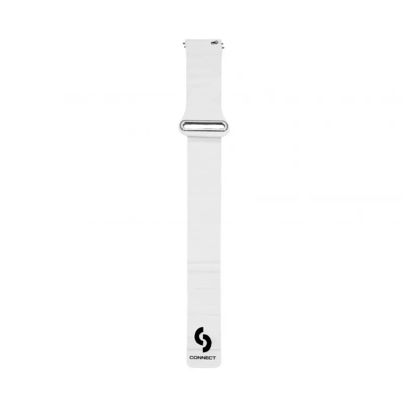 Connect 20mm bracelete magnética em pele-silicone Loop com cabeça plana (130mm M/L) branco