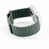 Connect 20mm bracelete de relógio magnética em pele-silicone Loop com cabeça plana (130mm M/L) verde floresta