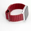Connect 20mm bracelete magnética em pele-silicone Loop com cabeça plana (130mm M/L) vermelho vinho