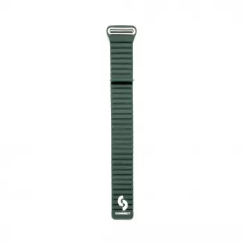 Connect 22mm bracelete magnética em pele-silicone Loop com cabeça plana (130mm M/L) verde floresta
