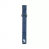 Connect 22mm bracelete de relógio magnética em pele-silicone Loop com cabeça plana (130mm M/L) azul meia-noite