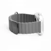 Connect 20mm bracelete de relógio com fecho magnético e parte traseira em pele (130mm M/L) cinzento sideral