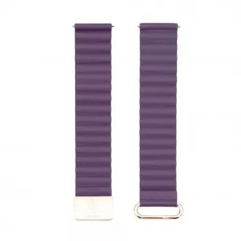Connect 20mm bracelete de relógio com fecho magnético e parte traseira em pele, cereja carmesim (130mm M/L)