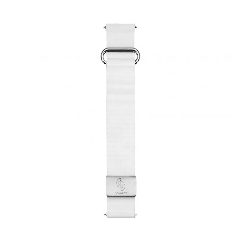 Connect 20mm bracelete de relógio com fecho magnético e parte traseira em pele (130mm M/L) branco