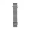 Connect 22mm bracelete de relógio com fecho magnético e parte traseira em pele (130mm M/L) cinzento sideral