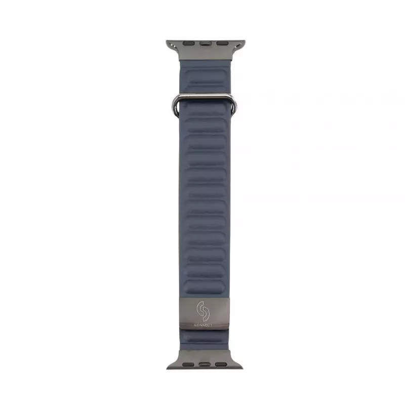Connect Watch 38/40/41mm Cortical Back Buckle Bracelete de relógio com fecho magnético azul-índigo