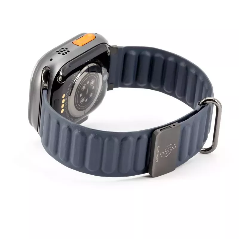 Connect Watch 38/40/41mm Cortical Back Buckle Bracelete de relógio com fecho magnético azul-índigo