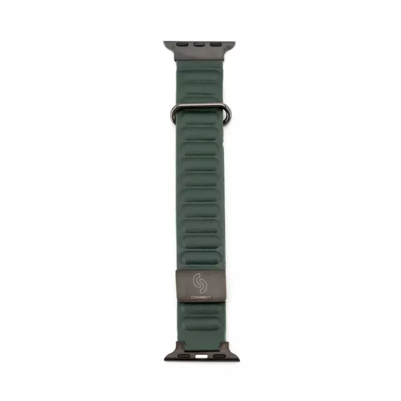 Connect Watch 38/40/41mm Cortical Back Buckle Bracelete de relógio com fecho magnético, verde cedro