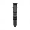 Pulseira Connect Watch 38/40/41mm em pele com remendo de silicone (132mm M/L) Preto