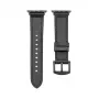 Pulseira Connect Watch 38/40/41mm em pele com remendo de silicone (132mm M/L) Preto