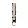 Pulseira Connect Watch 38/40/41mm em pele com remendo de silicone (132mm M/L) Branco