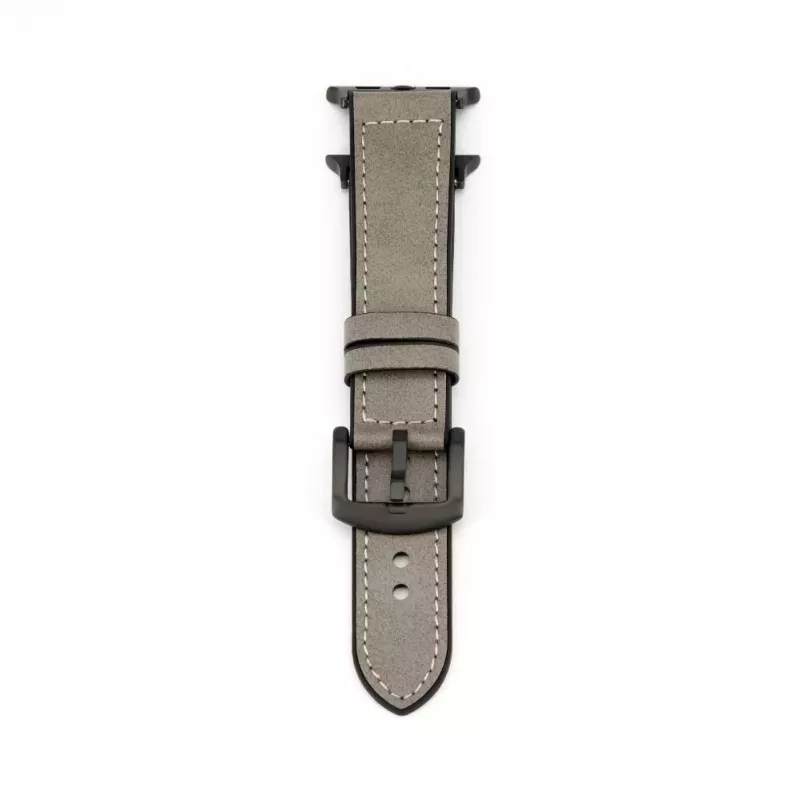 Pulseira Connect Watch 38/40/41mm em pele com remendo de silicone (132mm M/L) Prateado