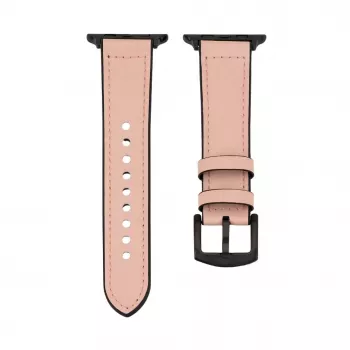 Pulseira Connect Watch 42/44/45mm em pele com remendo de silicone (132mm M/L) Pink Sand
