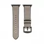 Pulseira Connect Watch 42/44/45mm em pele com remendo de silicone (132mm M/L) Prateado