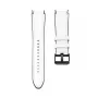 Pulseira Connect 20mm em pele com remendo de silicone (130mm M/L) Branco