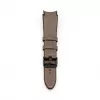 Pulseira Connect 20mm em pele com remendo de silicone (130mm M/L) Taupe