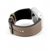 Pulseira Connect 20mm em pele com remendo de silicone (130mm M/L) Taupe