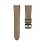 Pulseira Connect 20mm em pele com remendo de silicone (130mm M/L) Taupe