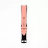 Pulseira Connect 20mm em pele com remendo de silicone (130mm M/L) Rosa