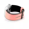 Pulseira Connect 20mm em pele com remendo de silicone (130mm M/L) Rosa