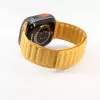Pulseira Connect Watch 38/40/41mm em sarja fina tecida com corrente magnética Amarelo