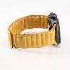 Pulseira Connect Watch 38/40/41mm em sarja fina tecida com corrente magnética Amarelo