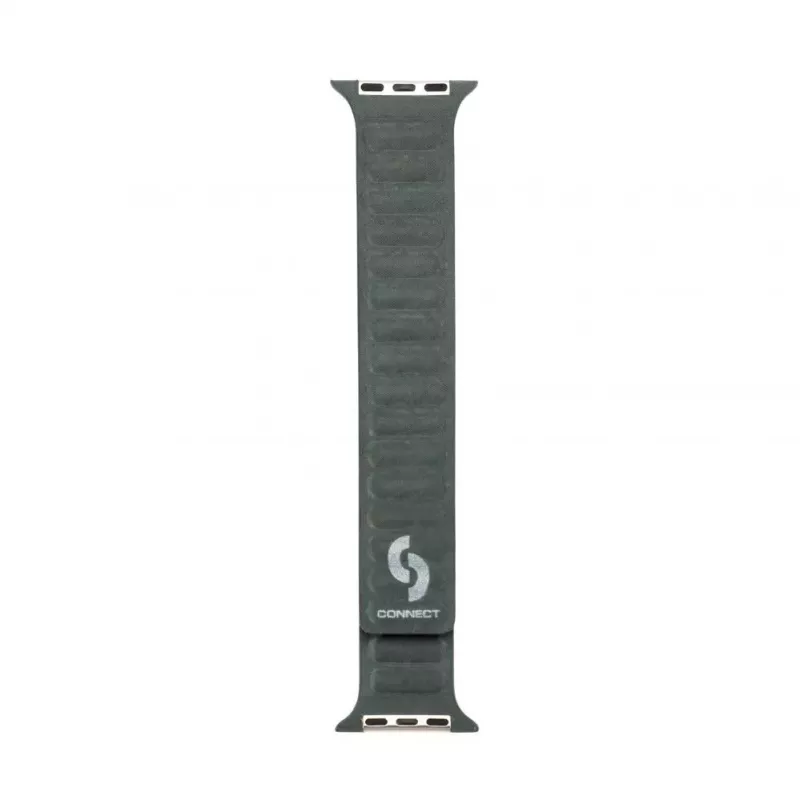 Pulseira Connect Watch 38/40/41mm em sarja fina tecida com corrente magnética Verde