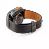 Pulseira Connect Watch 38/40/41mm em pele com fecho de laço simples Preto