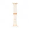 Pulseira Connect Watch 38/40/41mm em pele com fecho de laço simples Branco