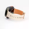 Pulseira Connect Watch 38/40/41mm em pele com fecho de laço simples Branco