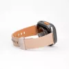 Pulseira Connect Watch 38/40/41mm em pele com fecho de laço simples Rosa