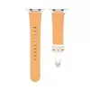 Pulseira Connect Watch 42/44/45mm em pele com fecho de laço simples Rosa