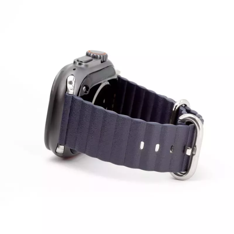 Pulseira Connect Watch 38/40/41mm Marine em pele Azul-marinho