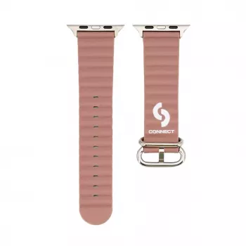 Pulseira Connect Watch 38/40/41mm Marine em pele Roxo-fumado