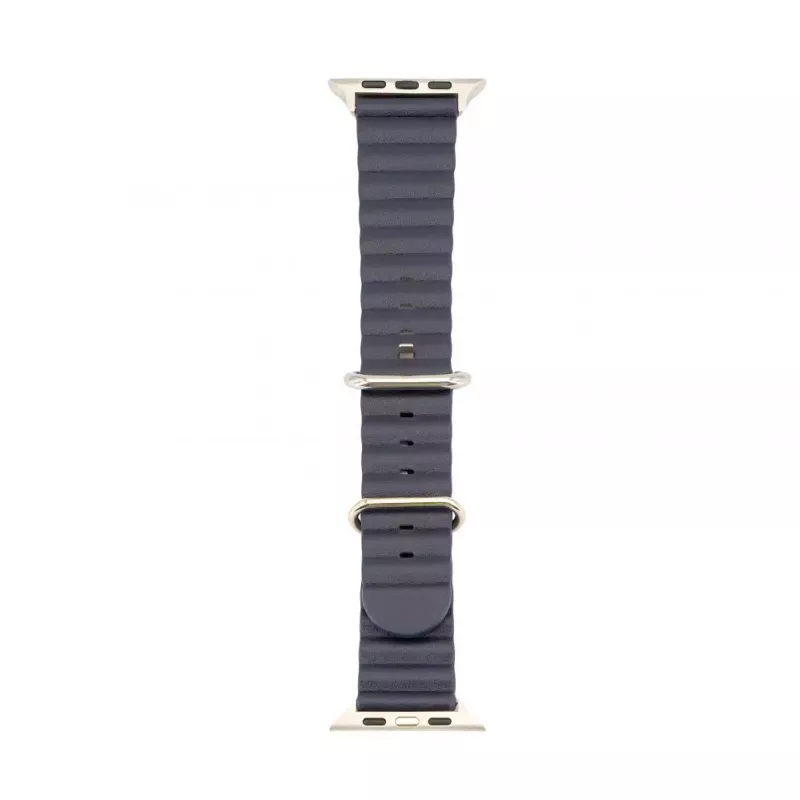 Pulseira Connect Watch 42/44/45mm Marine em pele Azul-marinho