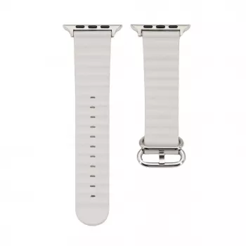 Pulseira Connect Watch 42/44/45mm Marine em pele Starlight