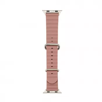 Pulseira Connect Watch 42/44/45mm Marine em pele Roxo-fumado