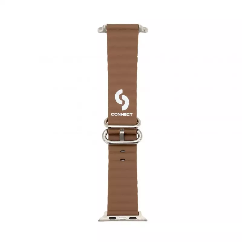 Pulseira Connect Watch 42/44/45mm Marine em pele Castanho