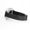 Pulseira Connect 22mm em silicone e pele com fecho magnético Preto