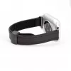 Pulseira Connect 22mm em silicone e pele com fecho magnético Preto